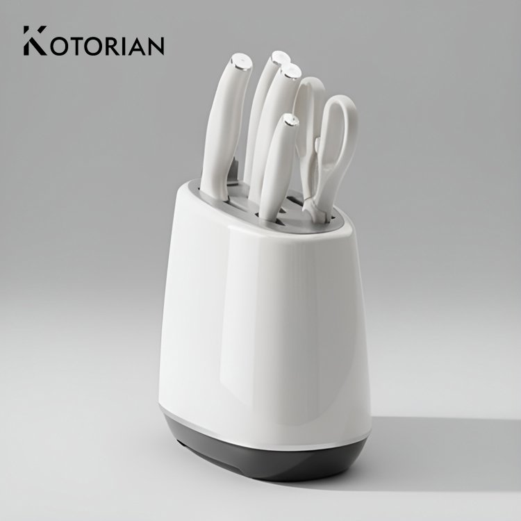 Detail ostré čepele kuchyňského nože ze sady