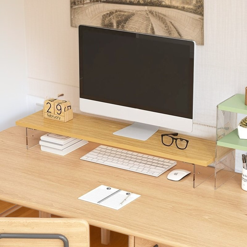 Étagère de surélévation d'écran en acrylique pour bureau