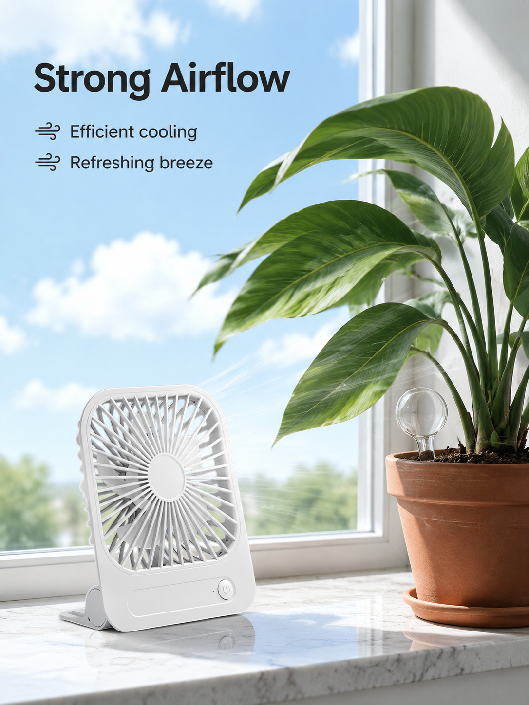 Ultra-Quiet Portable Magnetic Wall Fan, Suitable for Desktop, Dormitory, Kitchen