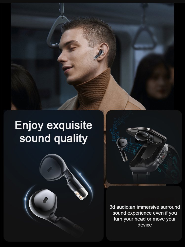 Bluetooth Earphone & Smart Watch 2-in-1 