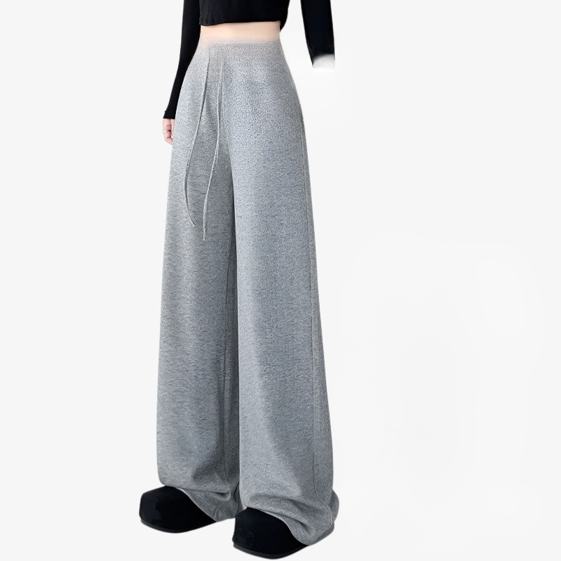 와이드 와이드 팬츠 여 쁘띠 소프트 하이웨스트 날씬해 보이는 팬츠 스커트 봄가을 드롭 와이드 팬츠