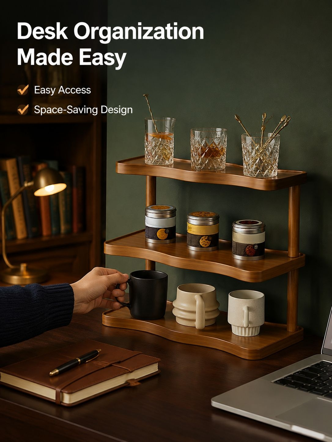 Retro Wavy Mug & Display Rack