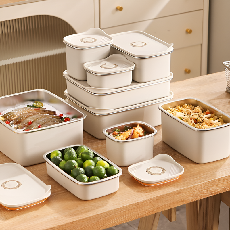 Malowane, spożywcze pudełko do przechowywania żywności do lodówki