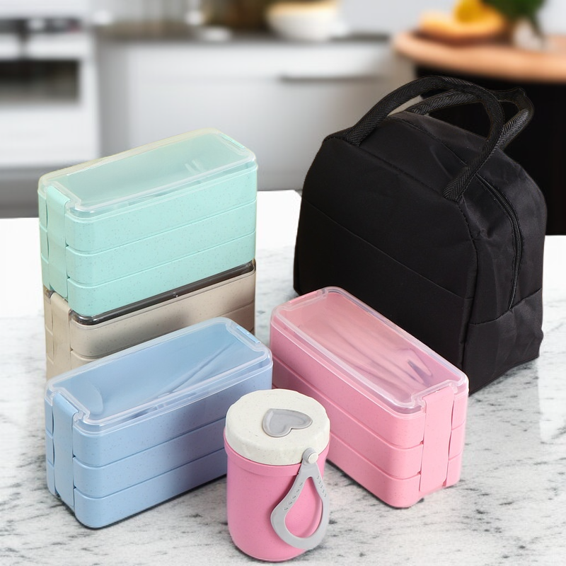 삼단 밀짚 소재 신선 보관함