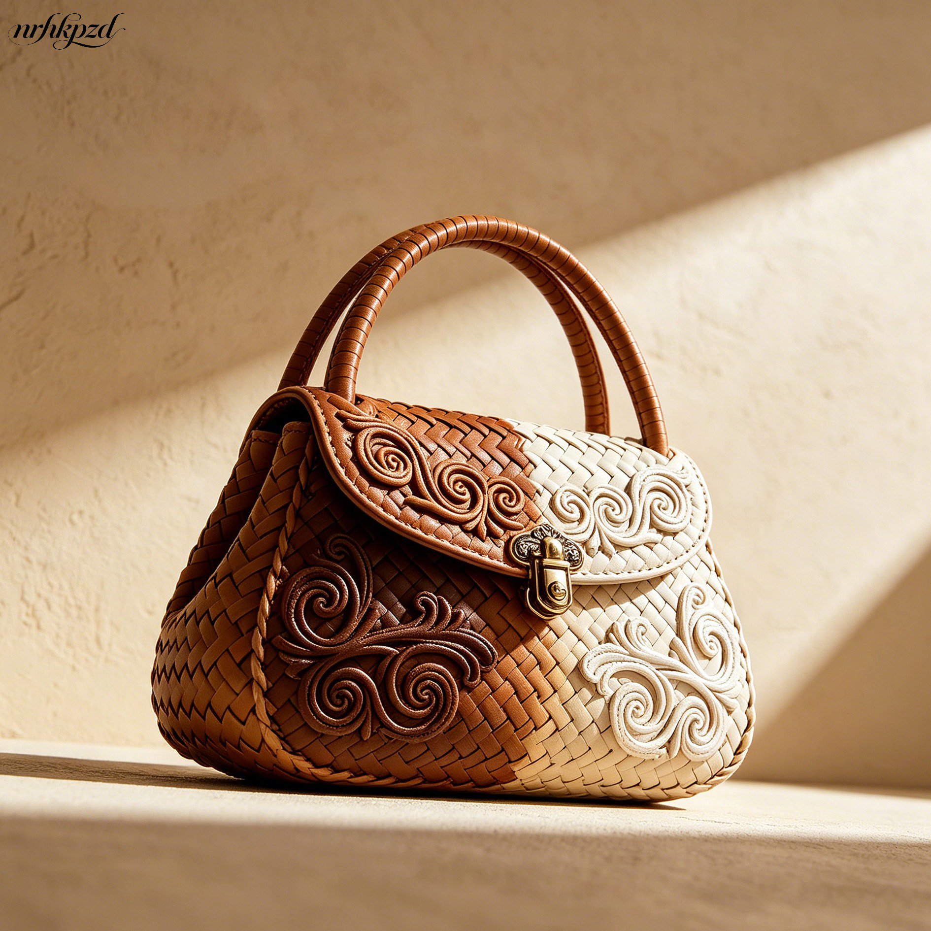 Nachhaltige Handtasche aus natürlichen Palmfasern