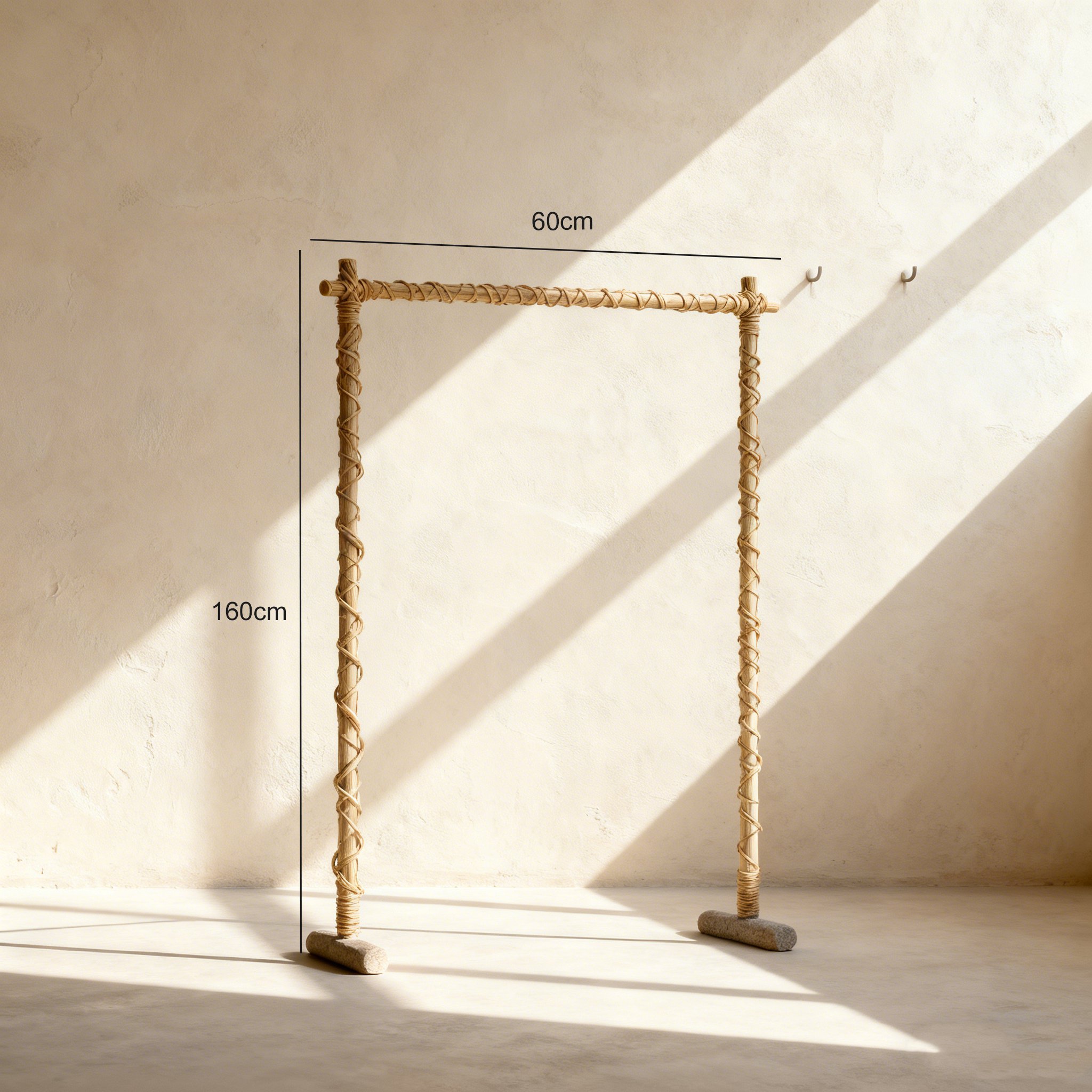 ราวไม้แขวนเสื้อแข็งแรง ทนทาน