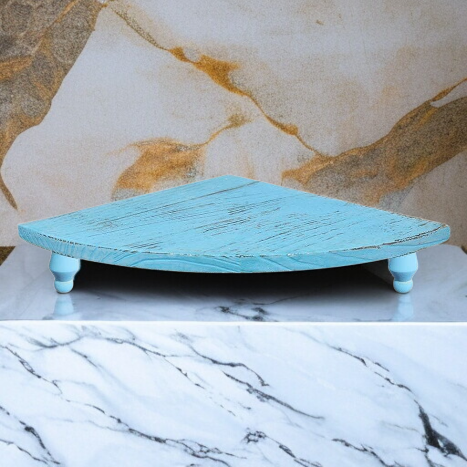 ชั้นวางของมุมไม้สำหรับโต๊ะครัว