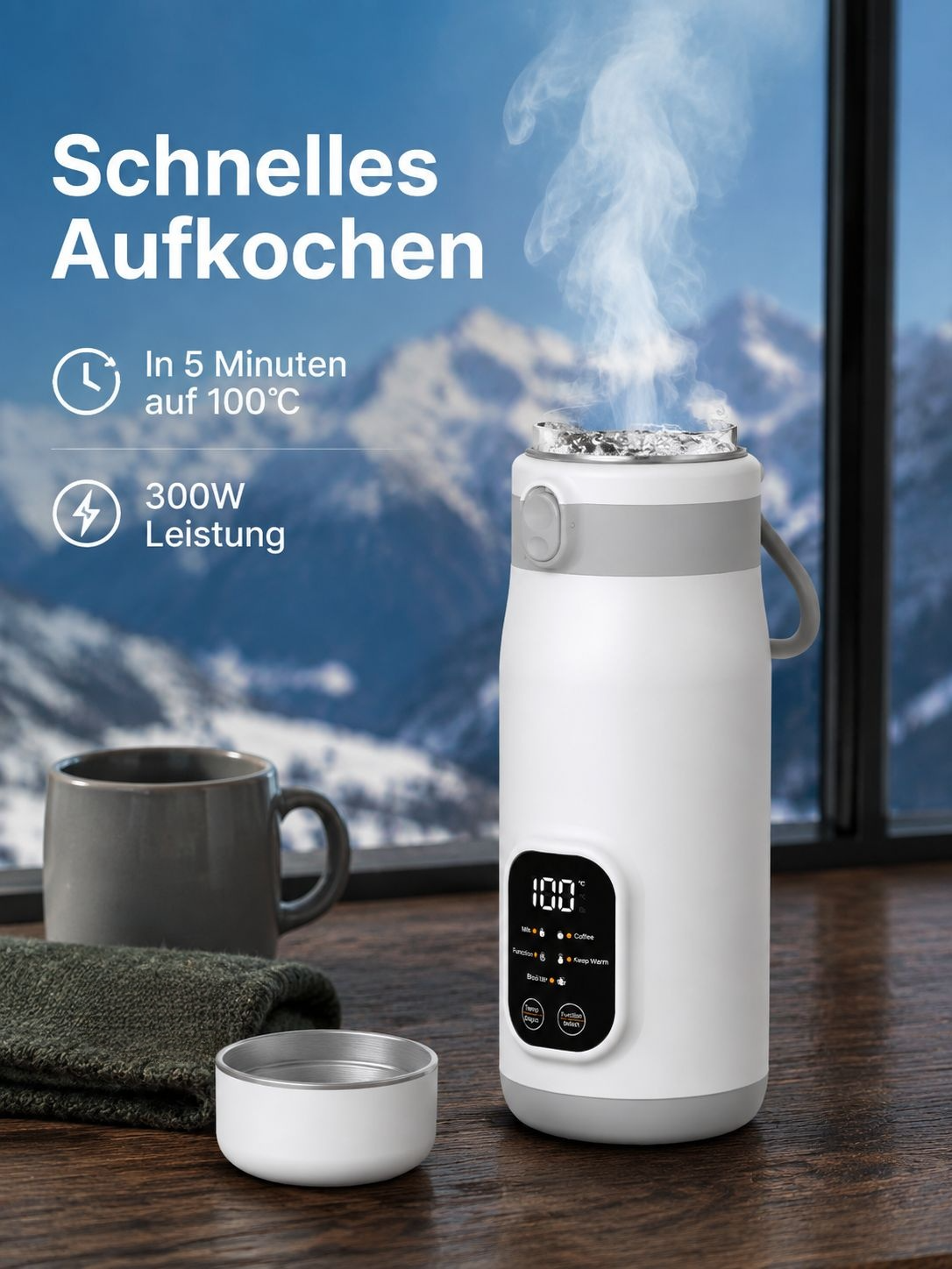 Neuer, intelligenter, tragbarer Wasserkocher mit konstanter Temperatur