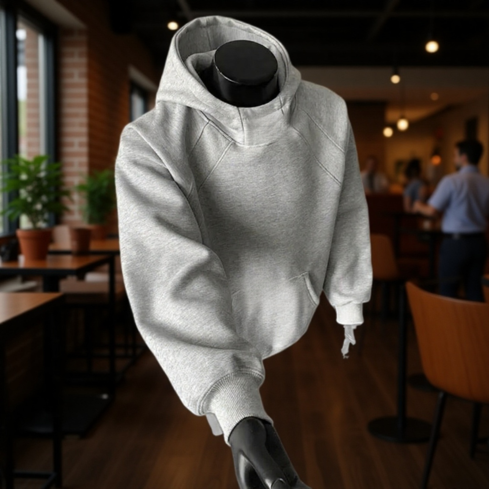 남녀공용 아메리칸 스타일 하이넥 후드티