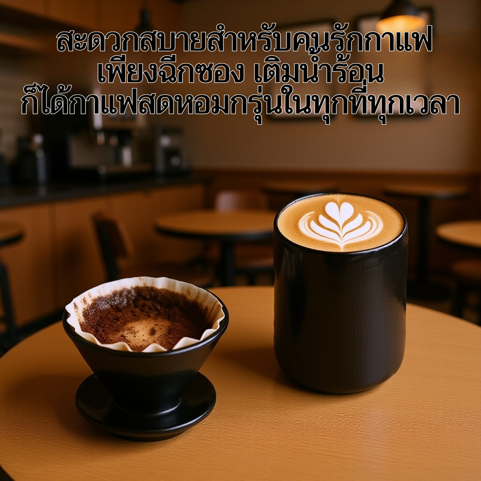 ชุดถ้วยกาแฟแบบดริปเสิร์ฟครั้งเดียว