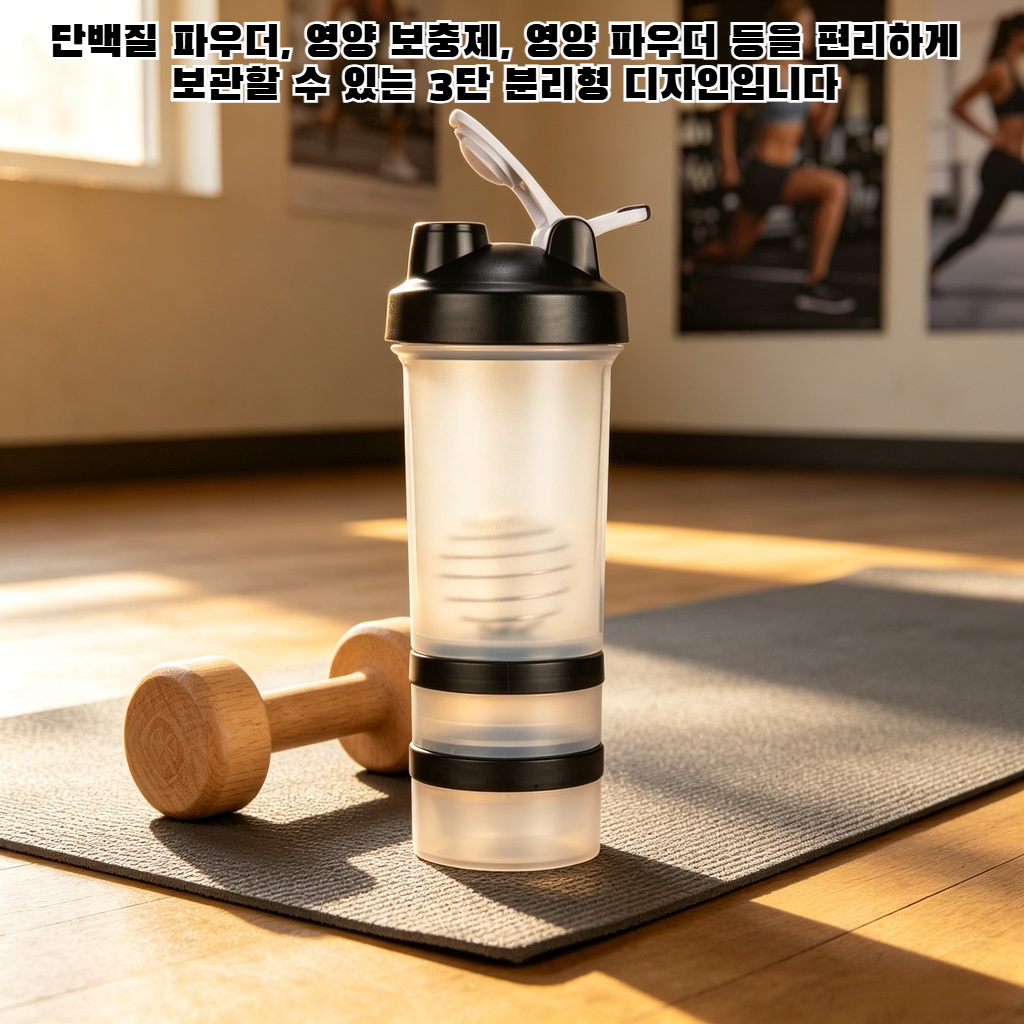 3단 프로틴 셰이커컵 스포츠 물병