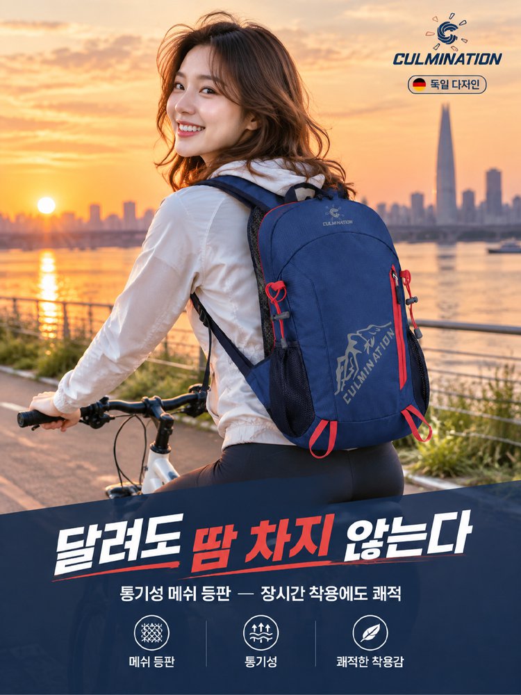 독일산 접이식 휴대용 방수 아웃도어 여행·등산 배낭