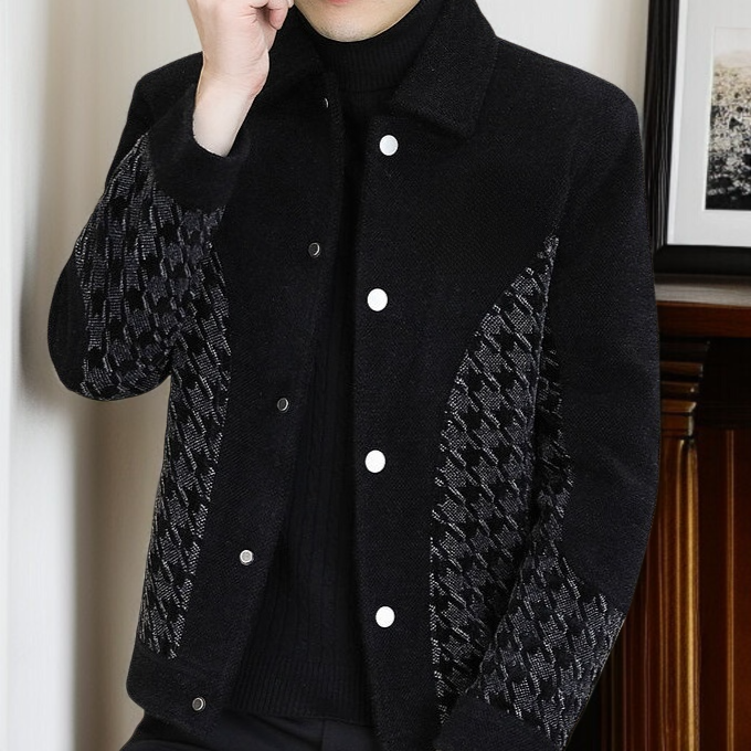 남자 주니어 겨울 기모 도톰 재킷 숏 겨울 칼라 재킷 성숙 겨울 모직 코트