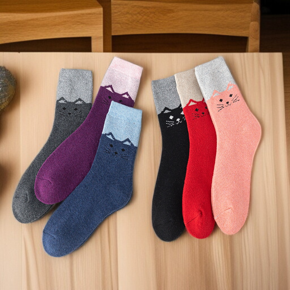 秋冬女士中筒襪保暖舒適穿搭