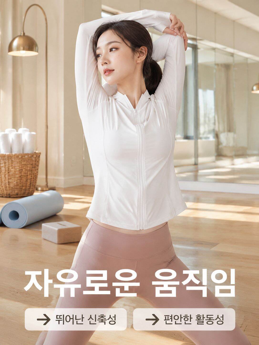 아이스 실크 통기성 슬림핏 여성 스포츠 자켓 자외선 차단