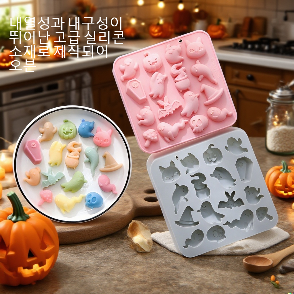 할로윈 테마 스타일링 과자 실리콘 몰드