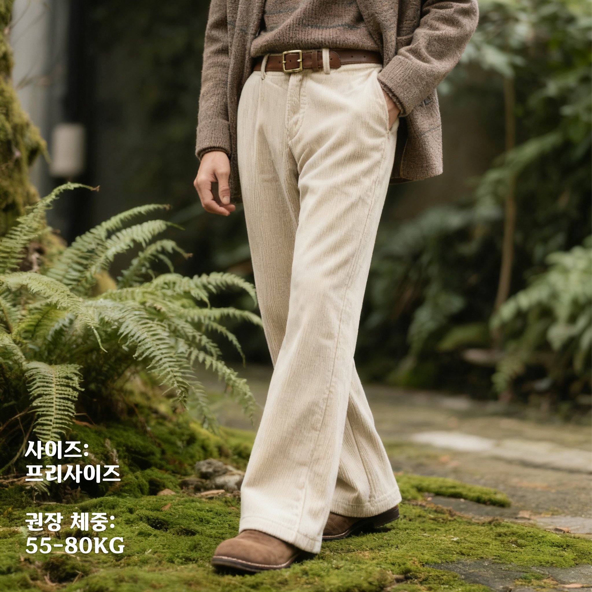 남성 빈티지 코듀로이 바지 디테일