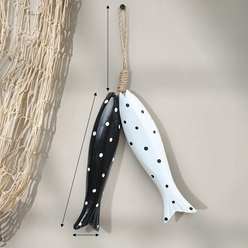 Creative Wooden Fish Wall Decor Bell