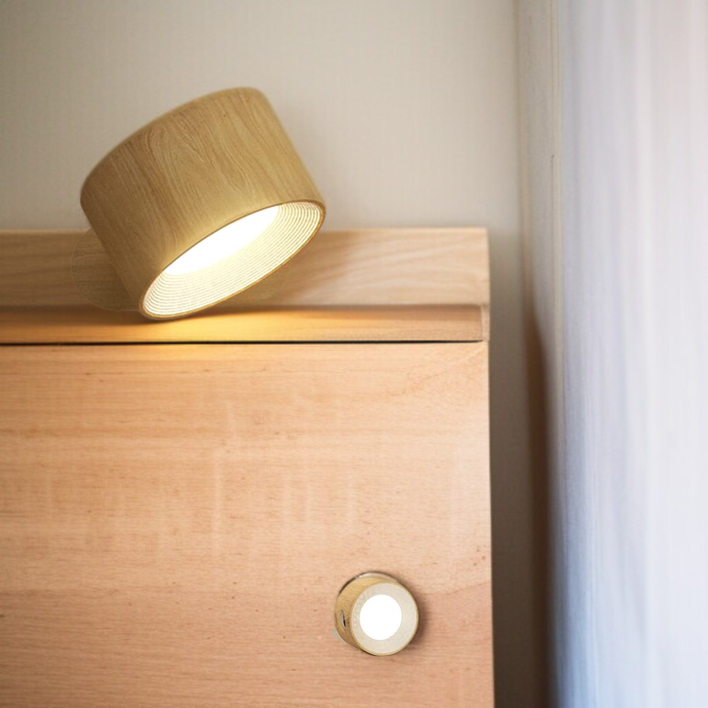 壁掛けUSB充電LEDベッドランプ・調光可能・磁気吸着・読書・ナイトライト