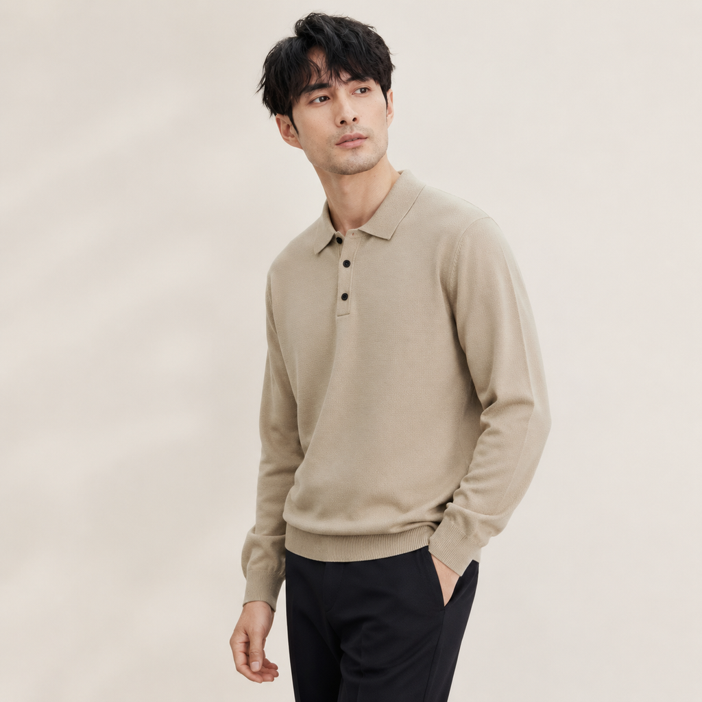 심플 올드머니 스타일 남성 니트 이너웨어