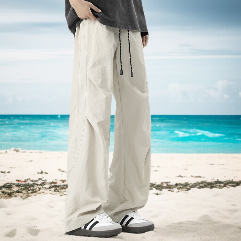 남자 아메리칸 카고 팬츠 긴바지 와이드 일자 우산 팬츠 캐주얼 와이드 팬츠 카고 팬츠