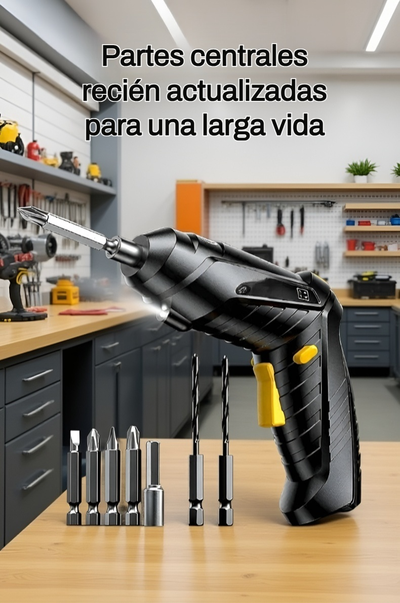 Uso del destornillador eléctrico en muebles