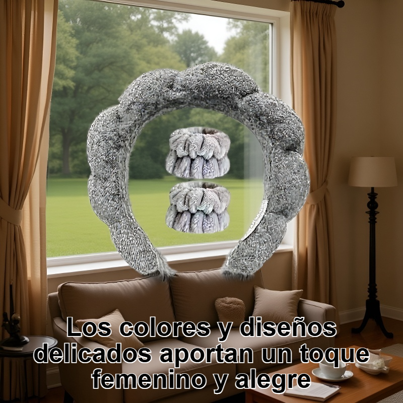 Set de 6 piezas: diadema nube, muñequeras y pinzas florales para el cabello