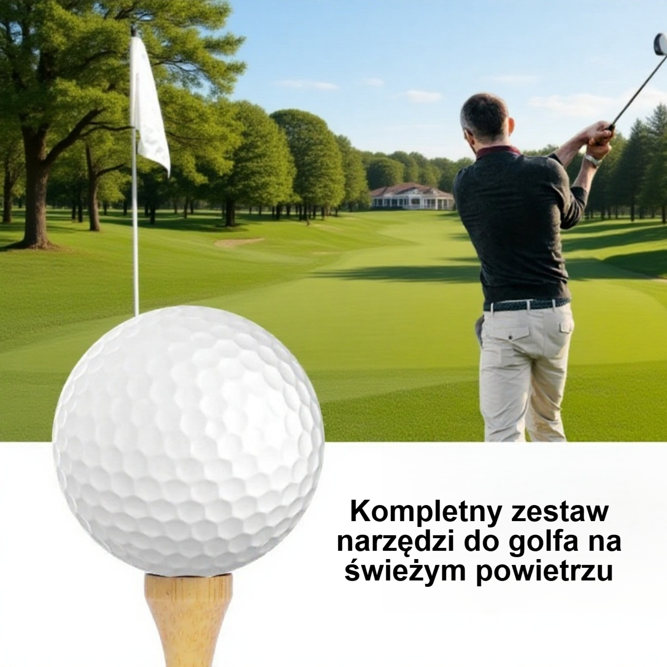 Zestaw narzędzi do golfa na świeżym powietrzu