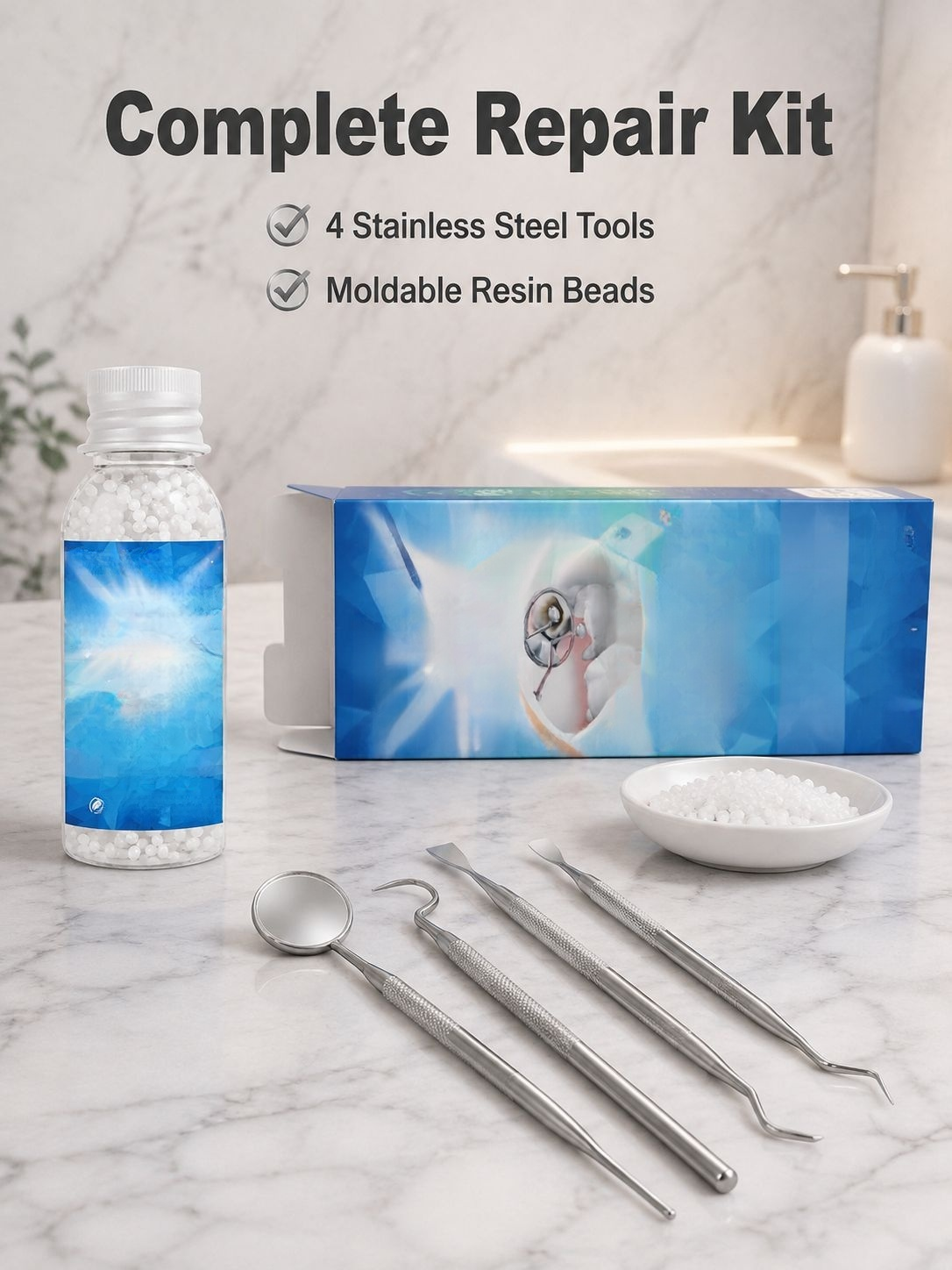 Denture Fix Gel Temporary Fillings Set close-up