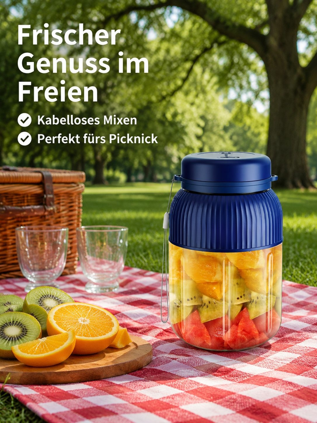 Einfach zu reinigender tragbarer Entsafter