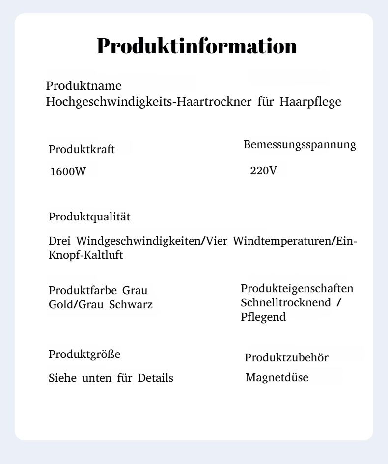 Leistungsstarker Motor für schnelles Trocknen