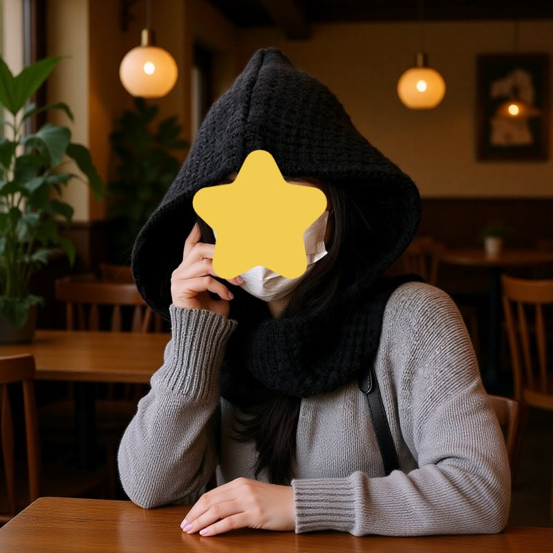 Bufanda con capucha y gorro integrado para mujer, diseño sencillo, moda y protección contra el frío