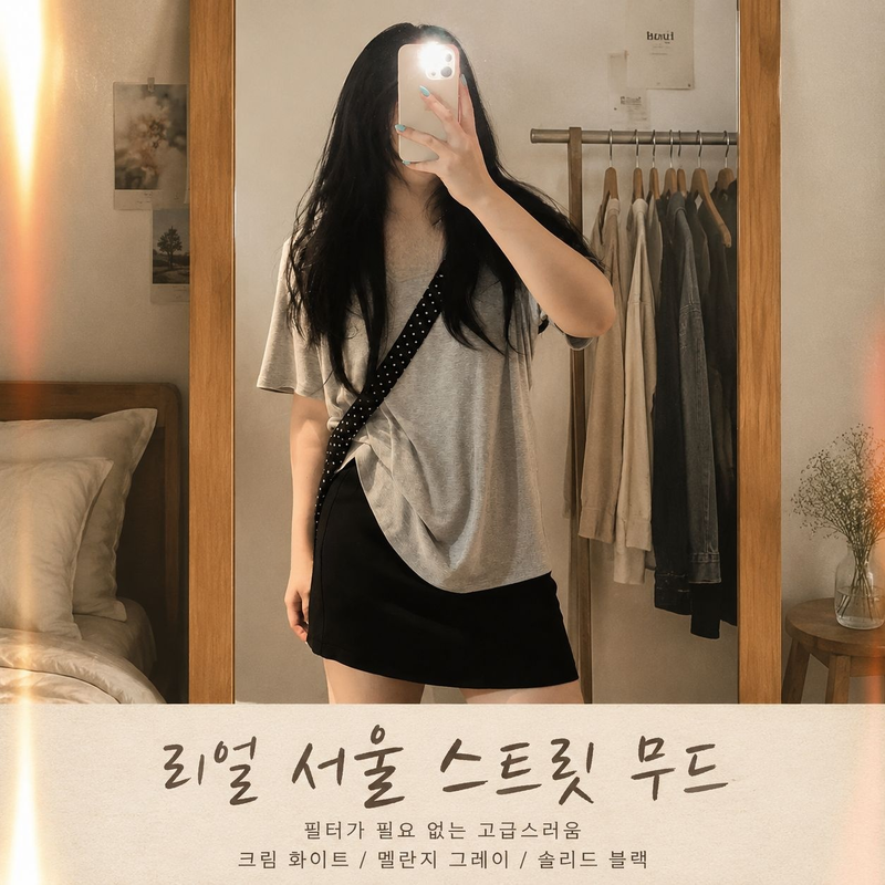 여름 한류 루즈핏 솔리드 V넥 반팔 여성 티셔츠 캐주얼 패션 레이지 스타일