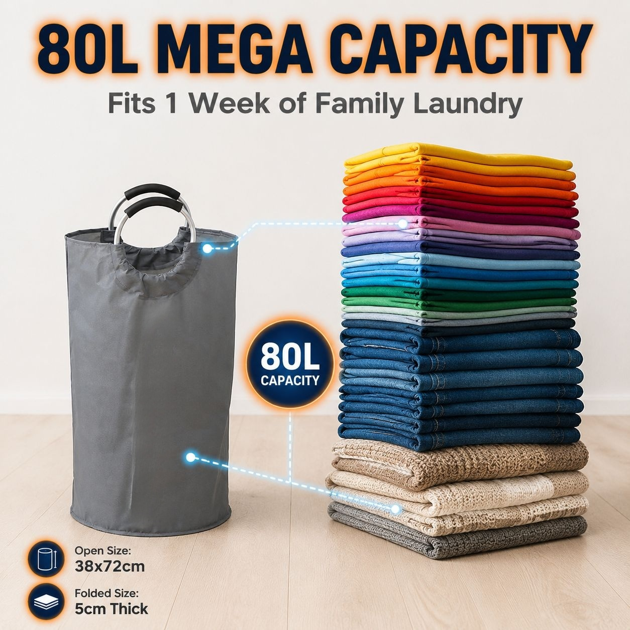 Household Foldable Waterproof Oxford Cloth Storage Bin