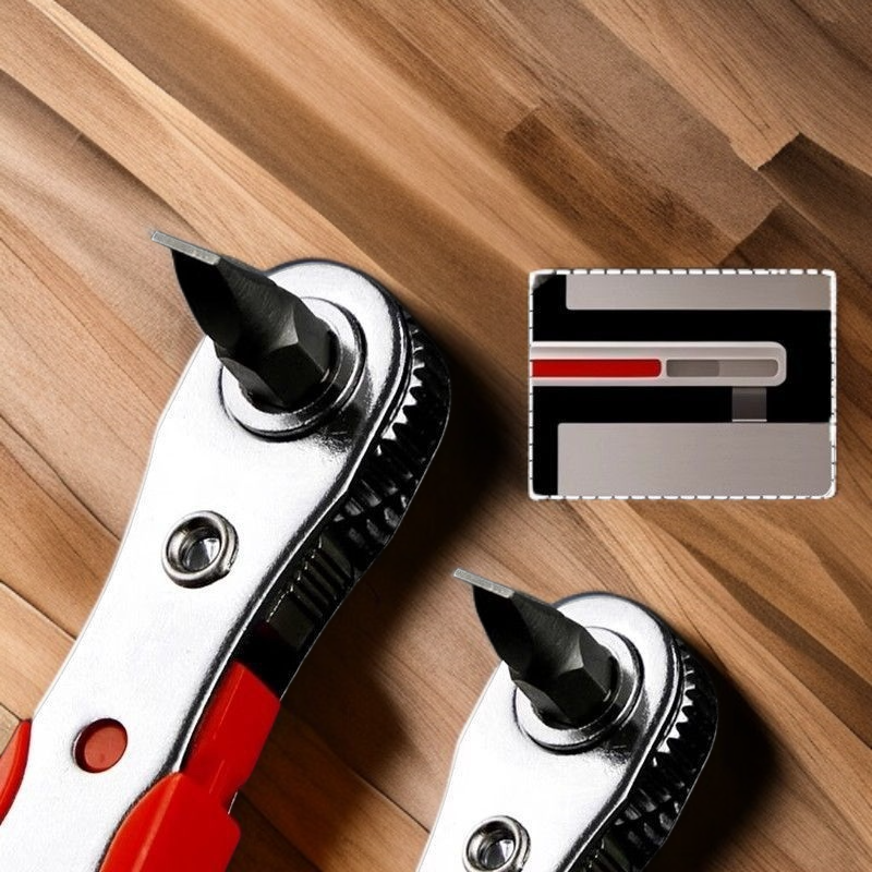 Bidirectional ratchet Wrench Wrench Set Enlarged Gear Nonslip handle Small space Zinc alloy collet S