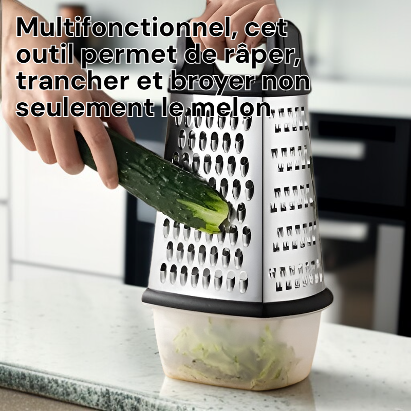 Grilleuse à fromage et melon à 4 côtés en acier inoxydable