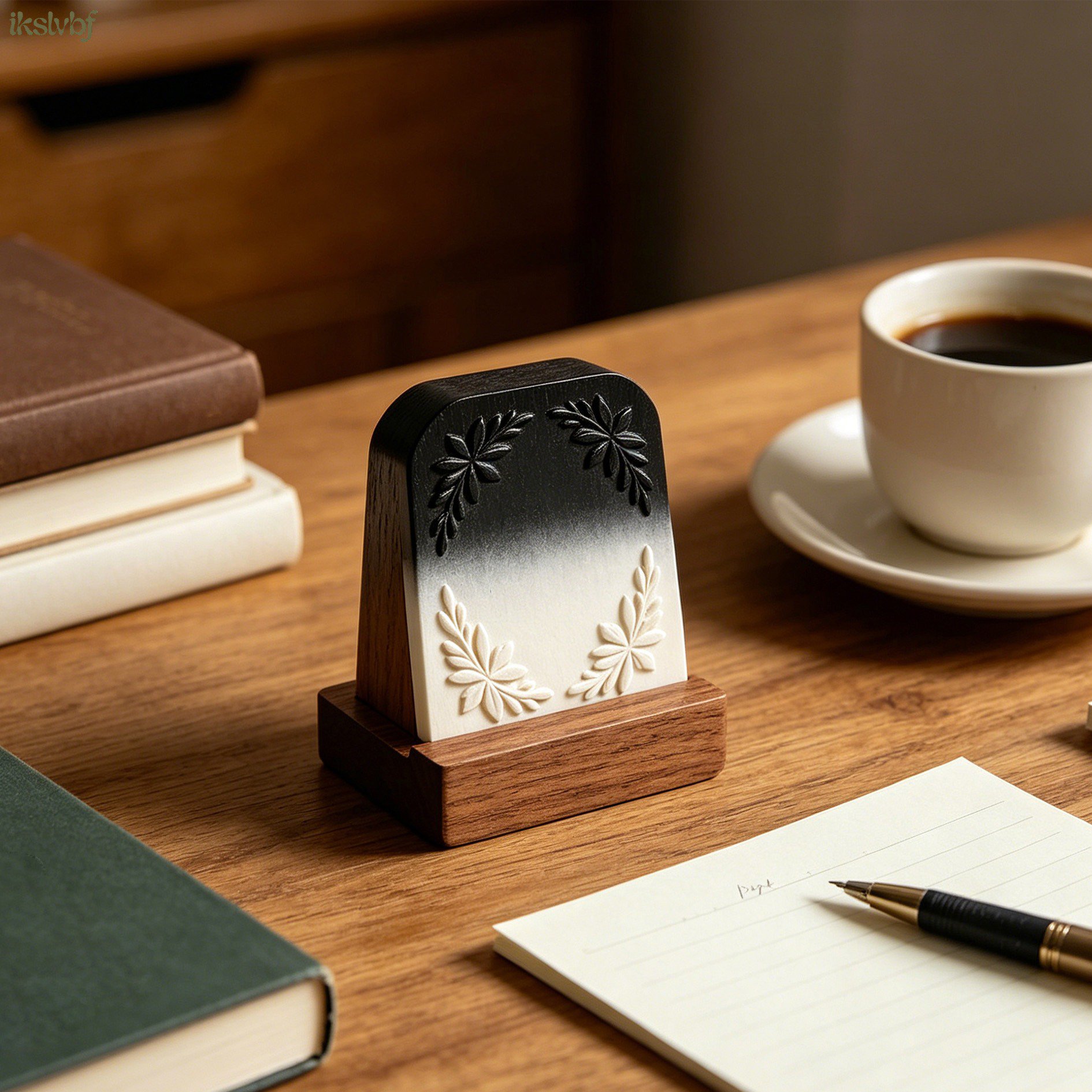Solid wood memo holder