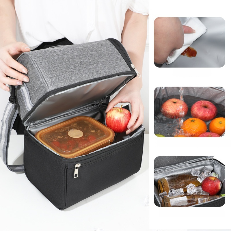 Sac à déjeuner bicolore