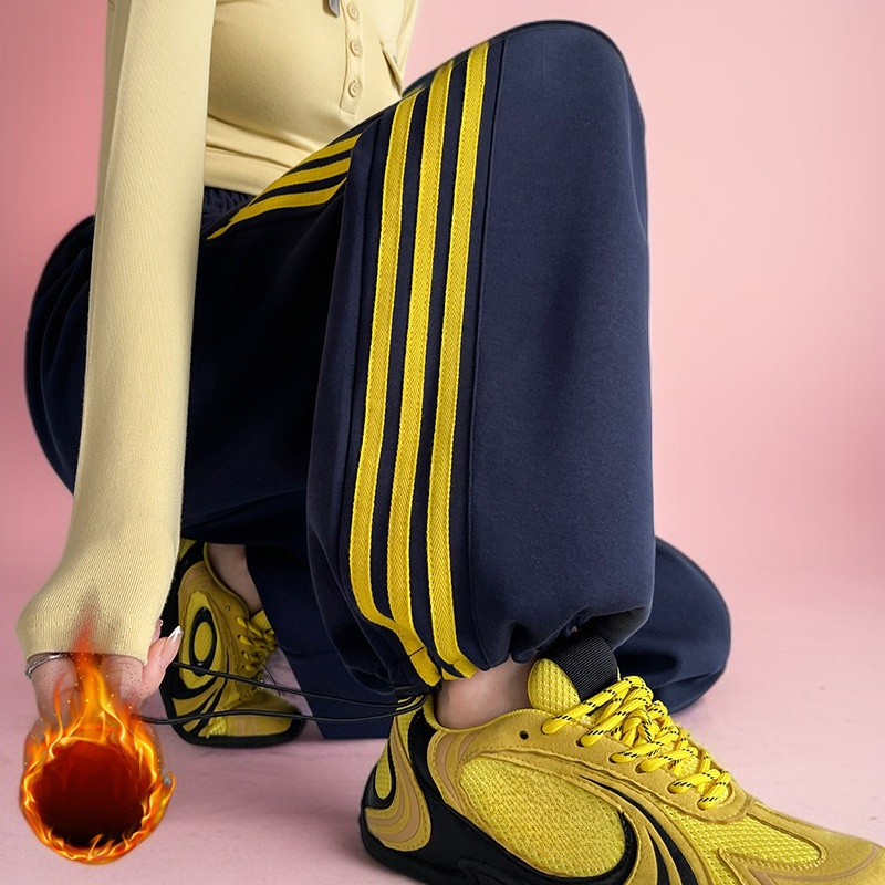  ハイウエスト厚手リラックスパンツ