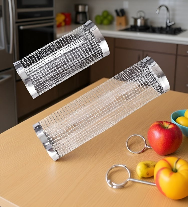 Durable rust-resistant barbecue grill close-up