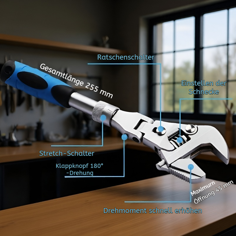 Robustes Material des verstellbaren Ratschen-Handgriffs