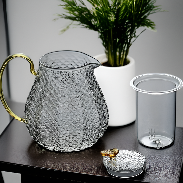 티포트 세트 - 고붕규산 내열 유리 티포트