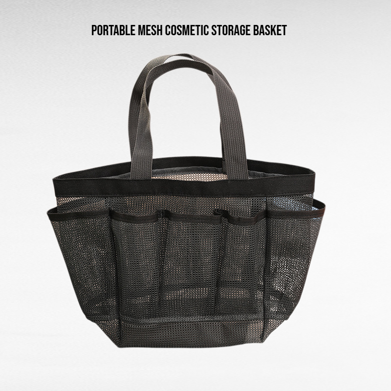 Portable Mesh Cosmetic Storage Basket