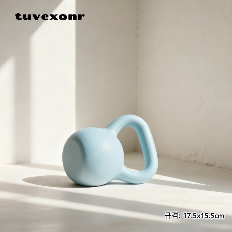 미끄럼 방지 기능의 단색 케틀벨 클로즈업