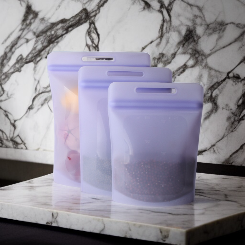Kitchen household silicone food storage bags