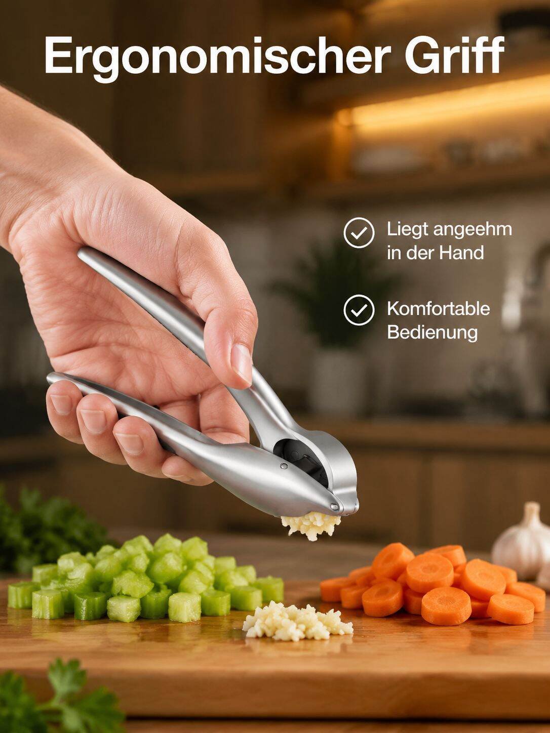 Verdickter manueller Knoblauchpresse, multifunktionaler Knoblauchzerkleinerer