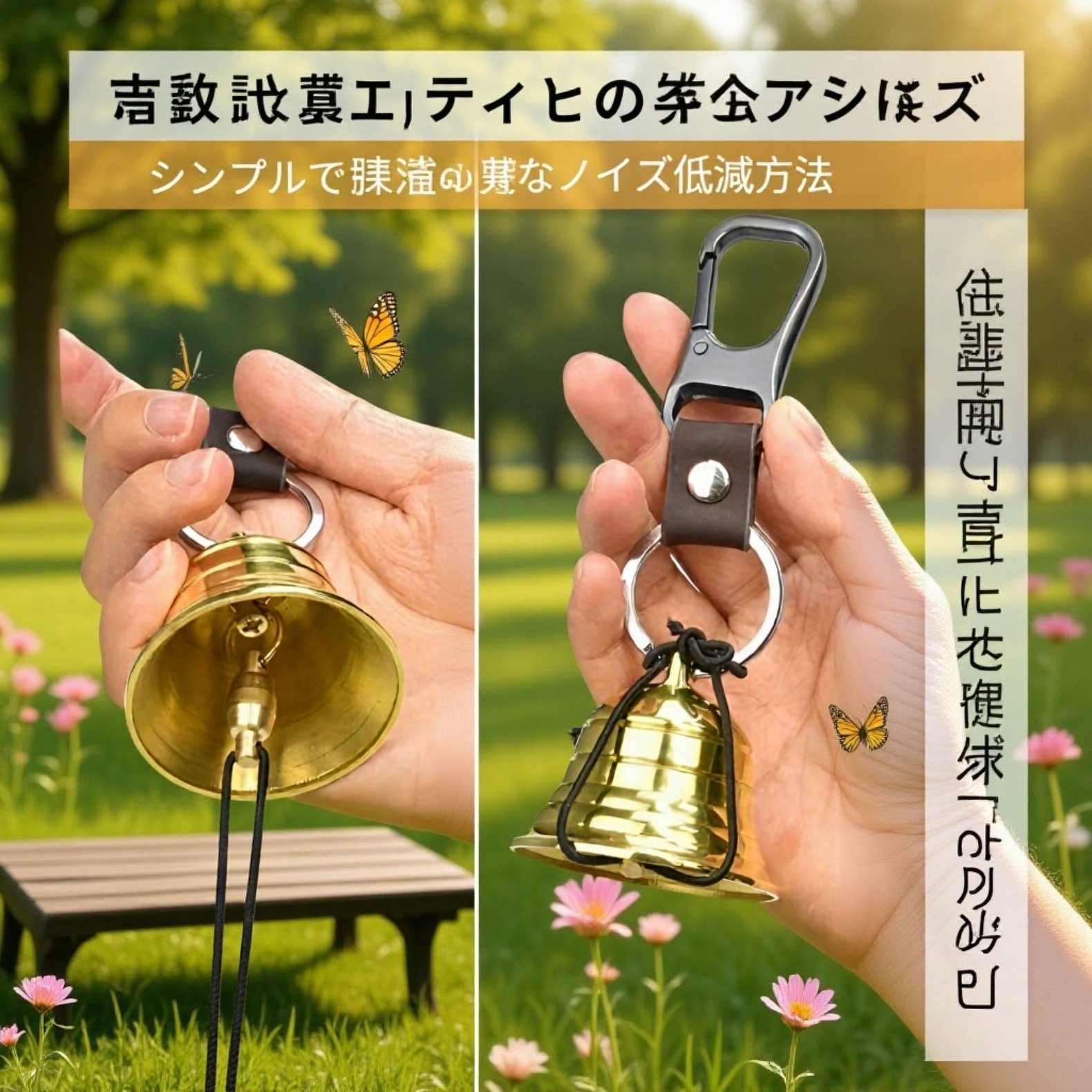 アウトドアハイキング用真鍮製熊よけベル
