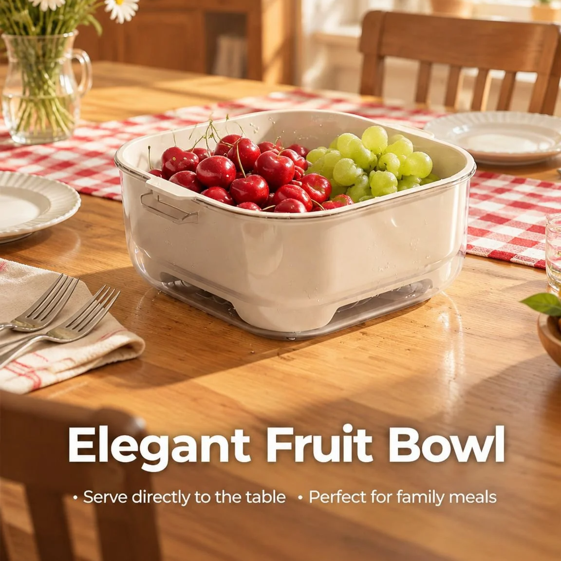 Lightweight plastic fruit and vegetable organizer