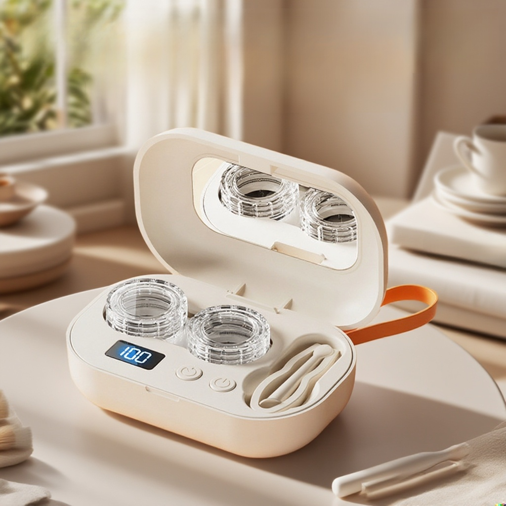 吸取高頻牽引隱形眼鏡清洗器