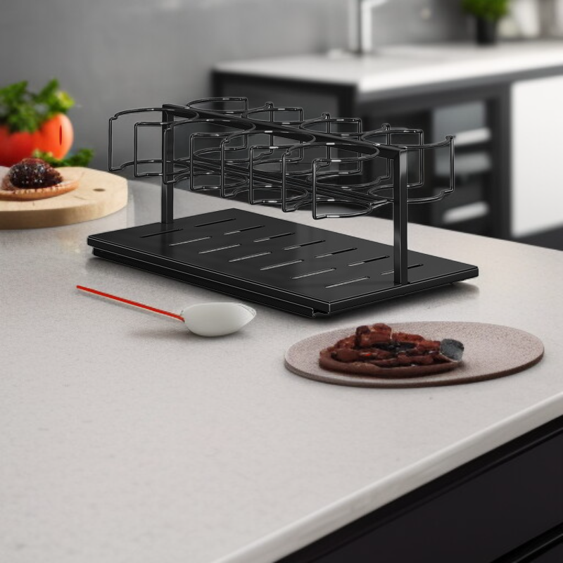 Carbon Steel Sliding Cup Rack, Multi-capacity Storage Rack (Stanley Style)